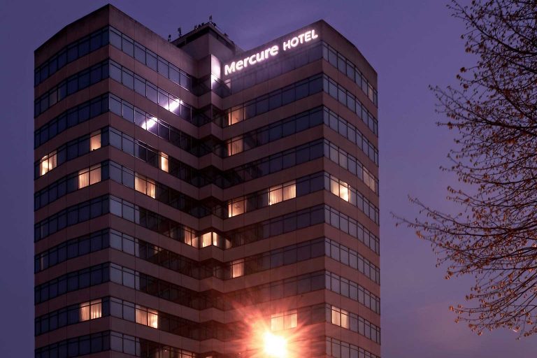 Mercure hotel outside shot at night