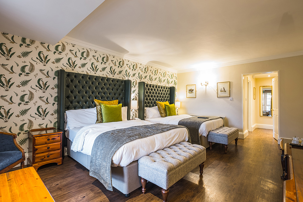 Large twin bedroom at New House Country Hotel