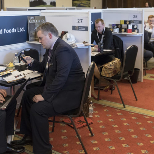 Taste Wales Conference people sat at booths