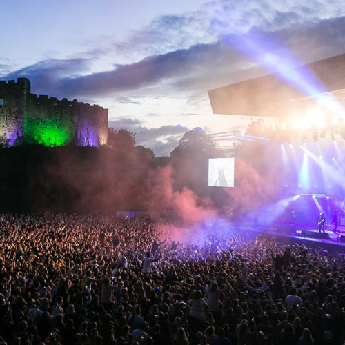 Concert stage at Cardiff Castle
