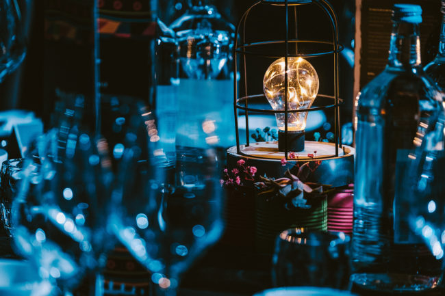Table decor at awards dinner