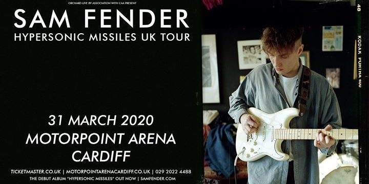 c71aeea969d7358bb36094806f6b742b Sam Fender Tour Poster with Sam playing a guitar